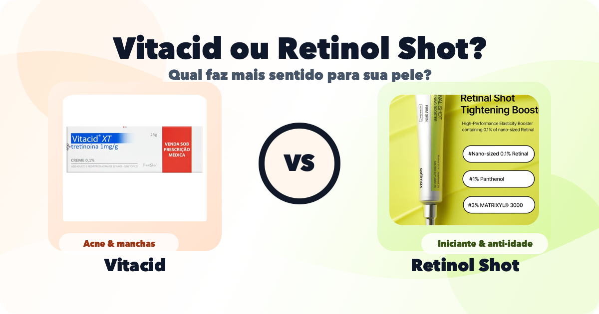 Vitacid ou Retinol Shot: qual vale mais a pena?